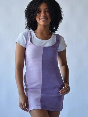 Colorblock Lilac Mini Dress